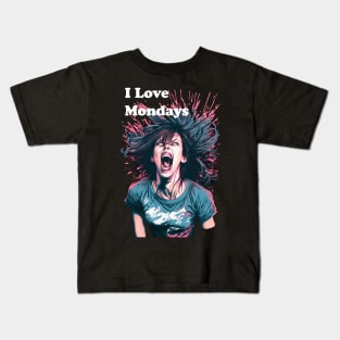 Scream Away Monday Blues Kids T-Shirt